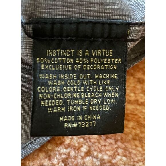 HELIX Athletic Fit Mens Gray Solid Long Sleeve Button Up Cotton Blend L - Picture 5 of 6